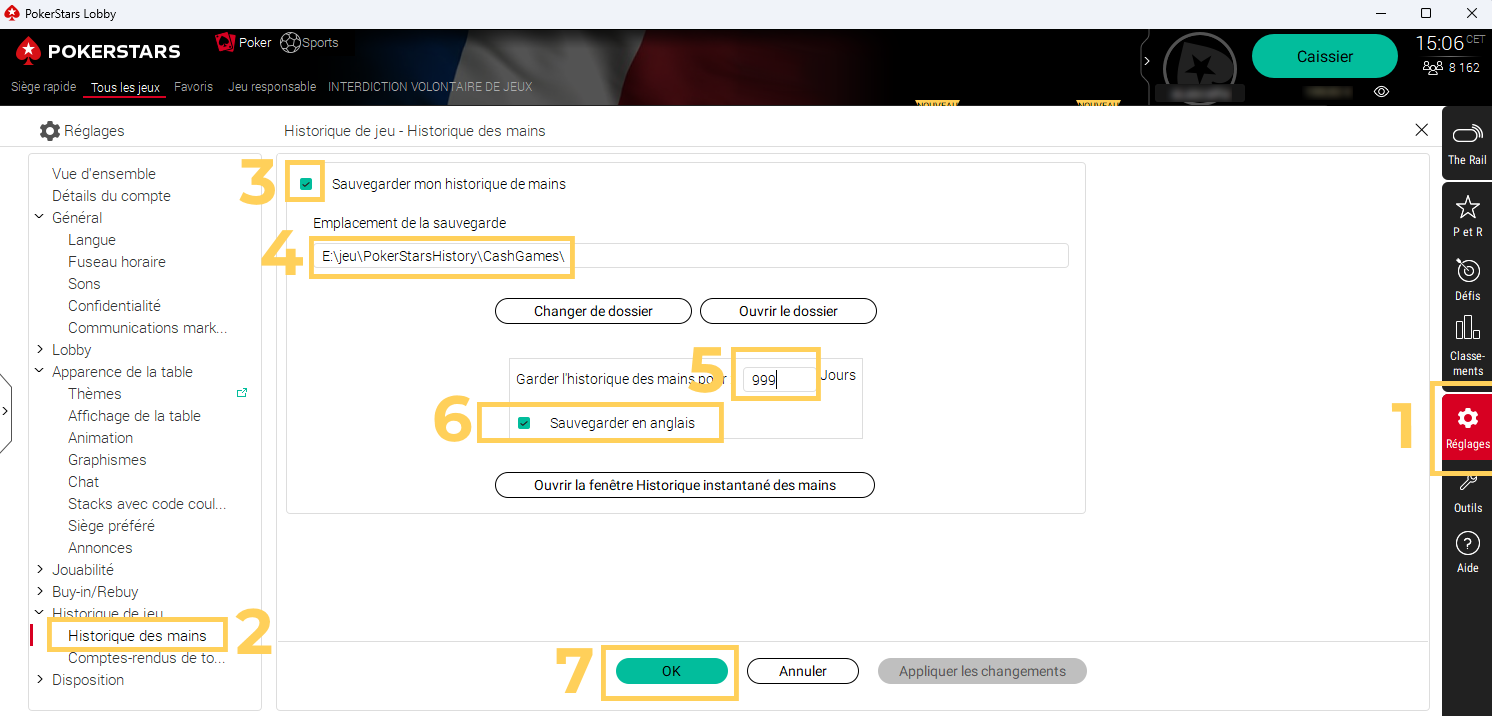 PokerStars Configuration