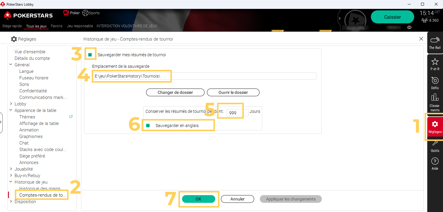 PokerStars Configuration