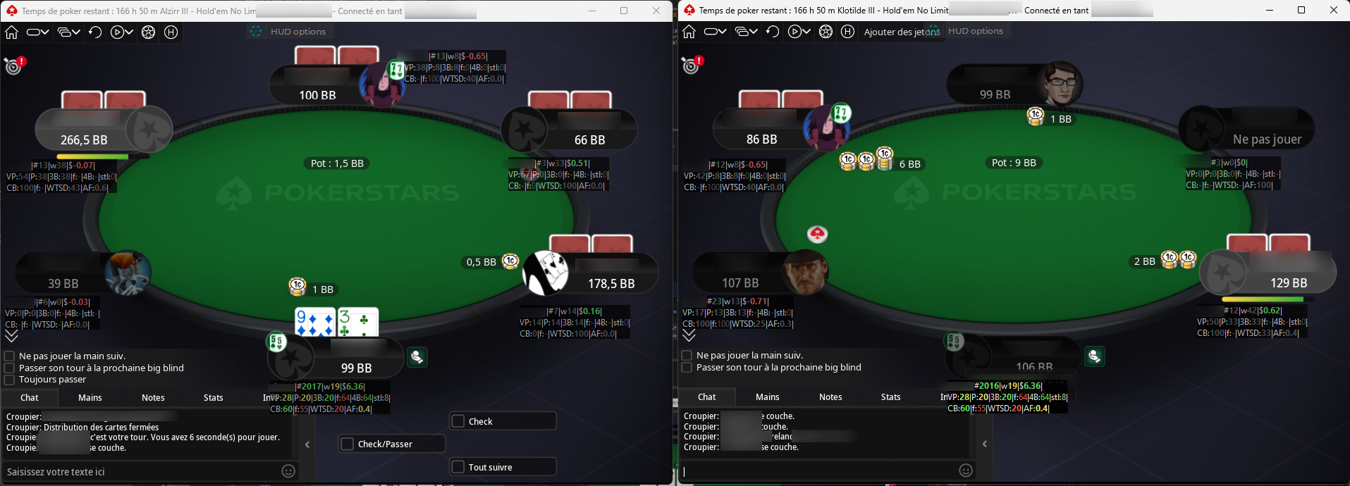 HUD on PokerStars