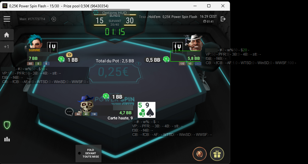 Spin tournament compatible